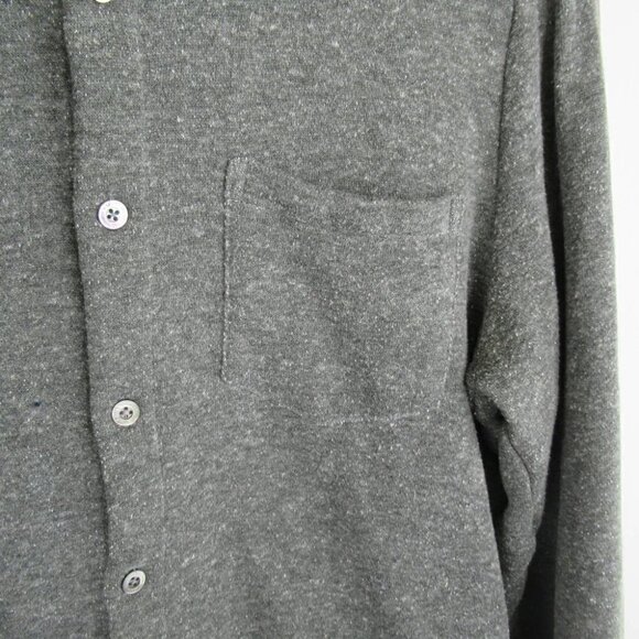 TIMO WEILAND Gray Knit Terry Button Up Shirt - Picture 5 of 5
